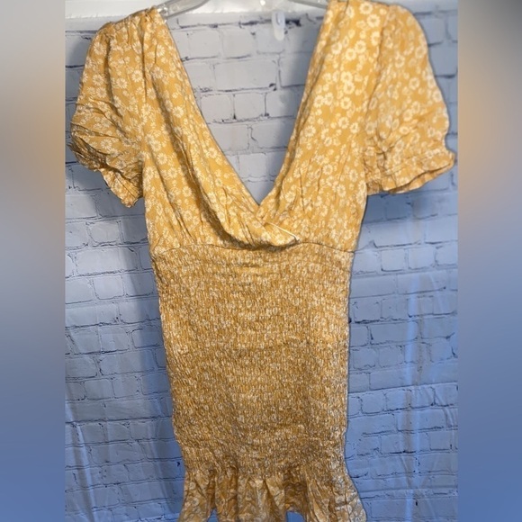 Urban Outfitters Dresses Urban Outfitters Lumiere NWT Orange Floral Smocked Mini - Picture 4 of 10